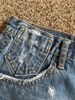 One Teaspoon Distressed Denim Women's Shorts - Blue thumbnail 3