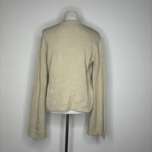 Tobi- Cream Knit Sweater with Wide Sleeves thumbnail 3