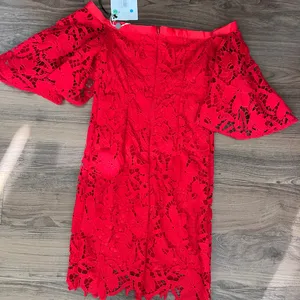 No Secrets Milano Italy Floral‎ Lace Off Shoulder Holiday Christmas Formal Dress thumbnail 2