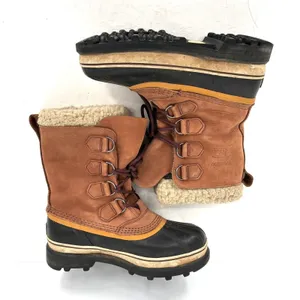 Sorel Caribou Waterproof Snow Boots Women's 8 Brown Leather Winter Boots thumbnail 6