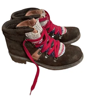 Eric‎ Michael suede upper hiking boots sz 6.5 thumbnail 1