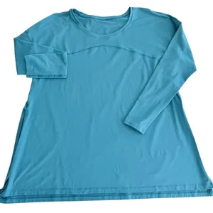 Lululemon Hit Unwind Long Sleeve Tonic Teal Blue Size 12 Rulu Side Tie Loose Fit thumbnail 3