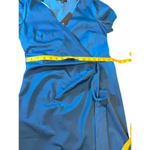 NWT Lulus Blue Wrap Cocktail Dress - Size M thumbnail 12