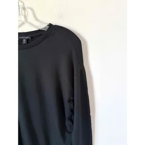 Universal Standard Lightweight Crew Sweatshirt Black Size 4XS (0-00) NEW thumbnail 4