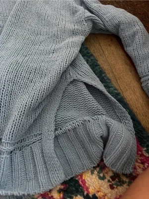 Aerie xs oversized blue sweater thumbnail 8