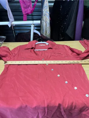 Soft Surroundings Washed Tencel Asymmetrical Tunic Top Red Size M thumbnail 9