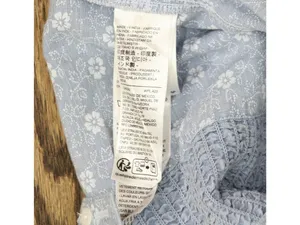 NWT Levi's Bustier Shirt Top Adjustable Straps 94417599 Blue Indigo Floral M thumbnail 5