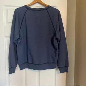 Vintage American Eagle Malibu Sweatshirt Sz Large Denim Blue Fleece R9 thumbnail 2