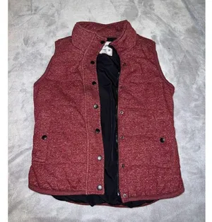Outerwear Puffer Vest Snap Button & Zip Medium CAMPING HIKING FISHING thumbnail 1