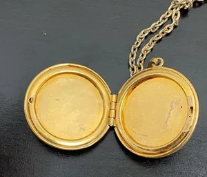 Vintage Hand-painted Flower Enamel Victorian Locket Necklace thumbnail 11