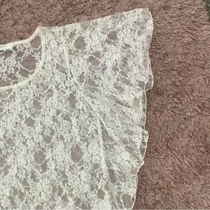 Rock‎ Candy Coquette Pastel Pink Lace Sheer Ruffle Blouse Size Small thumbnail 9