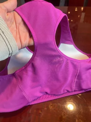 Nike Dri-FIT Magenta Pink Swoosh Sports Bra XL Extra Large Racerback Athleisure thumbnail 7