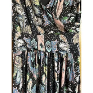 Anthropologie Maeve Leslie Paisley Midi Dress Womens XS‎ Faux Wrap Sleeveless thumbnail 6