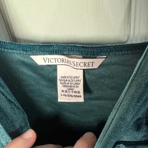 Victoria's Secret Teal Velvet Slip thumbnail 2