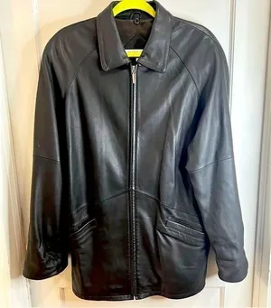 Valerie Stevens New Zealand lambskin zip up long jacket thumbnail 1