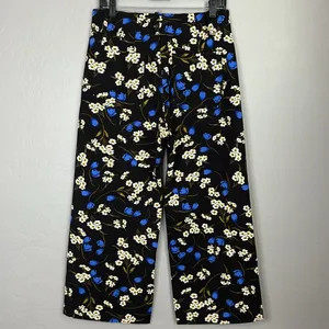 Maeve The Colette Floral Cropped Wide-leg Ponte Pants thumbnail 3