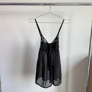 Bluebella Babydoll Top Small Black Sheer Lace Bow Romantic Coquette Lingerie thumbnail 2