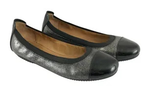 Josef Seibel Womens Ballet Flats Leather Slip On Silver Gray Metallic 37 US 6 thumbnail 1