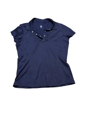 💙⛳ Tail Golf Performance Polo‎ Shirt Medium Athletic Snap Front ⛳💙 Blue thumbnail 2