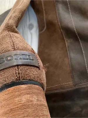 Sorel “Addinngton” tall water proof boots brown leather suede size 7 thumbnail 8