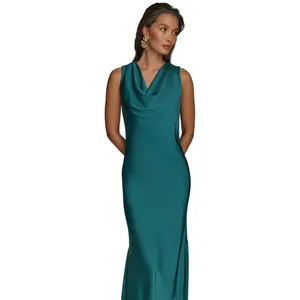 Donna Karan Womens Cowlneck Slip Gown Dress Evening KA5B12P3 Lawn Green 16 thumbnail 8