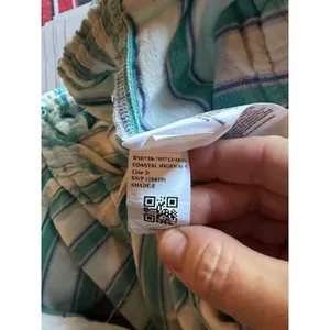 Old Navy XS Petite Coastal Stripe Cotton Romper Blue Green Drawstring Pockets thumbnail 11