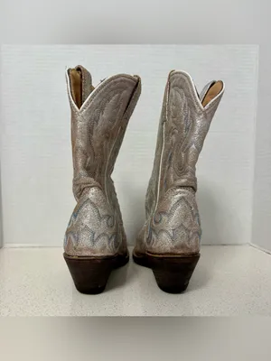 Laredo Distressed Silver Snip Toe Cowboy Boots thumbnail 4