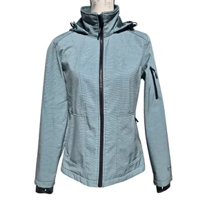 Free Country Womens‎ Softshell Jacket Olive Green Faux Fur Lined Hooded Small thumbnail 3