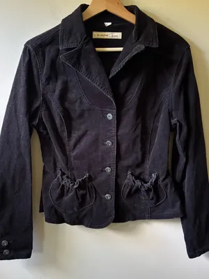Riders Copper Black Corduroy Button Up Lightweight Jacket thumbnail 1
