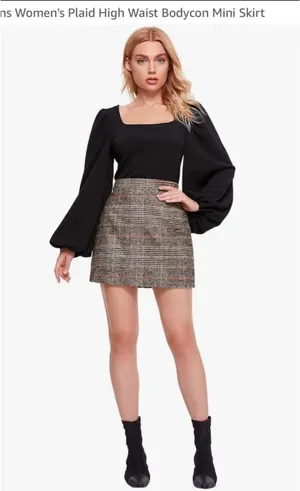 Amazon Skirt Mini Plaid thumbnail 6