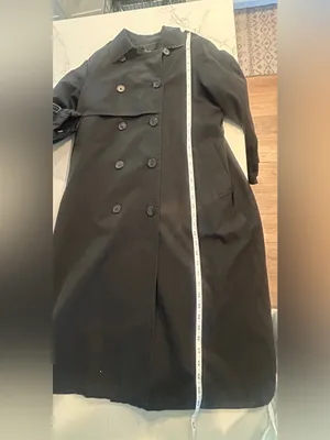 Vintage London Fog Double Breasted Trench Coat Black Womens 8P thumbnail 3