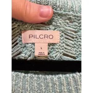 NWT Anthropologie Pilcro Cable Sweater Size Large Tunic Striped Linen Cotton thumbnail 7