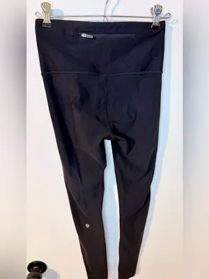 Lululemon Black High Rise Leggings Size 4 27” Inseam Zip Pocket thumbnail 9