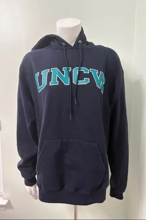 College Corner UNCW Wilmington hoodie navy blue champion medium thumbnail 1