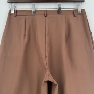 Missguided Plus Tailored Wide Leg Trousers US 16 Chocolate Brown Cuffed Hem NWT thumbnail 4