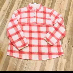 Plus Size Gingham Boutique Sherpa jacket sz 2X White thumbnail 5