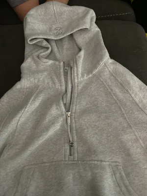 Scuba Oversized Half-Zip Hoodie Heather Core Ultra Grey thumbnail 2