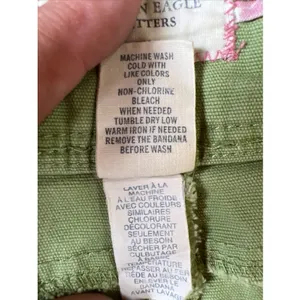 American Eagle Womens 12 Kiwi Green Stretch‎ Capri Pants Cropped Y2K thumbnail 7