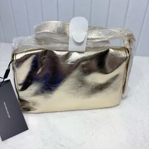 NICOLE‎ MILLER Vegan Leather Metallic Gold Evening Bag Purse Handbag NEW thumbnail 9
