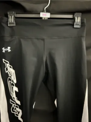 Under Armour Black and White Performance Compression Leggings MD thumbnail 3