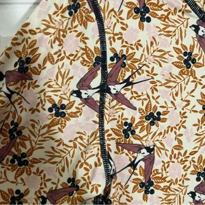 KARI TRAA Women Bird Print Long Sleeve Top | size small thumbnail 5