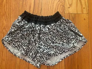 Vintage Lululemon black and white print shorts thumbnail 1