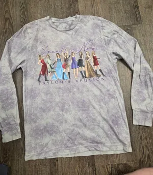 TAYLOR SWIFT Speak Now Taylor's Version purple Genuine Merch Lot Sleeve Shirt S thumbnail 1