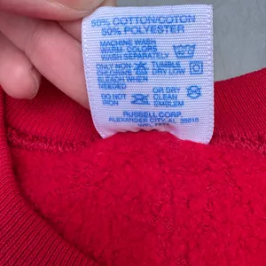 Jerzees Vintage 90s Liberal Redskins State Championship Red Crewneck Sweatshirt Sweater thumbnail 6
