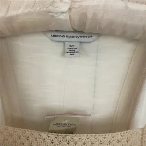 NWT American eagle off white beaded dressy top thumbnail 2
