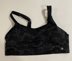 CRZ Yoga Black Camo Sports Bra XL Medium Support Activewear thumbnail 1
