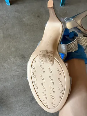 Kelly & Katie Sparkling Silver Rhinestone Strappy Heels thumbnail 5