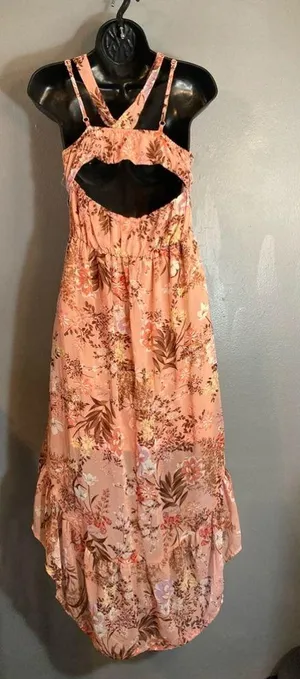 As U Wish pink floral high low dress nwt thumbnail 6