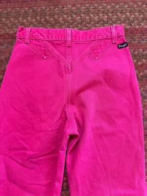 VTG WRANGLER WESTERN High-Waist Hot Pink Cotton Pants thumbnail 5