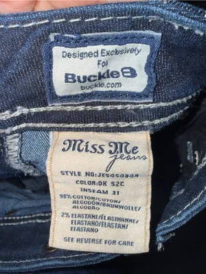 Miss Me Dark Indigo Boot Cut Jeans with Rhinestone Pockets thumbnail 9